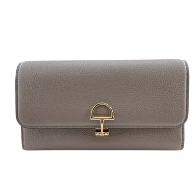Pre-owned Gucci Beige Leather Long Wallet (bi-fold) () In Sand
