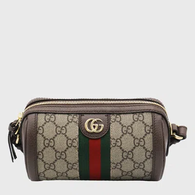 Gucci Beige Leather Shoulder Bag In Black