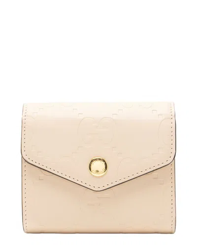 Gucci Beige Leather Trifold Wallet (authentic Pre-loved)