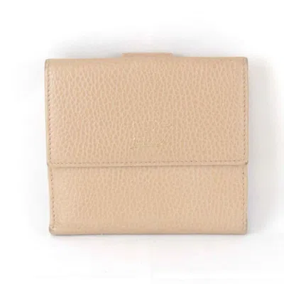 Pre-owned Gucci Beige Leather Wallet (bi-fold) ()