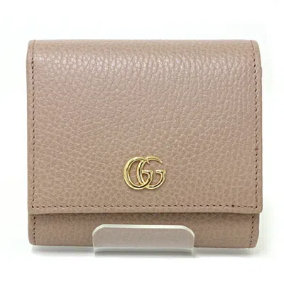 Pre-owned Gucci Beige Leather Wallet (bi-fold) () In Sand