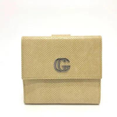 Pre-owned Gucci Beige Leather Wallet (bi-fold) () In Sand