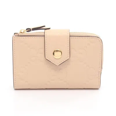 Pre-owned Gucci Beige Leather Wallet (bi-fold) () In Sand