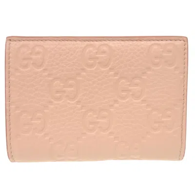 Pre-owned Gucci Beige Leather Wallet (bi-fold) () In Sand