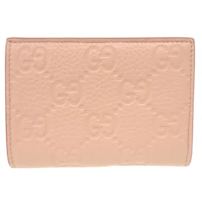 Pre-owned Gucci Beige Leather Wallet (bi-fold) () In Sand