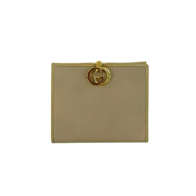 Pre-owned Gucci Beige Leather Wallet (bi-fold) () In Sand