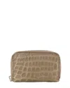 Gucci Beige Leather Zip Around Card Case (authentic Pre-loved)