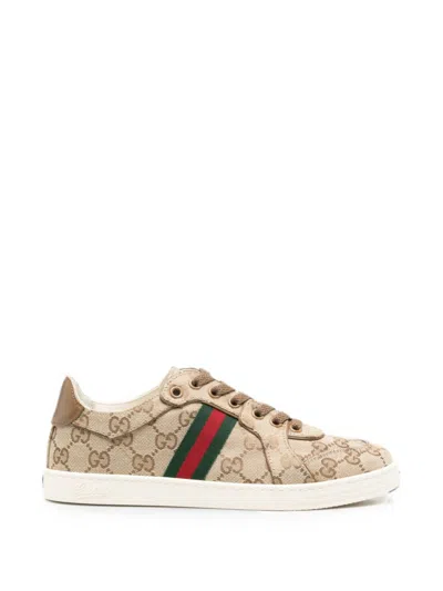 Gucci Beige Logo Sneakers