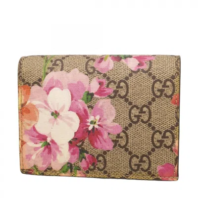 Pre-owned Gucci Beige Multi-color Pvc Wallet (bi-fold) ()