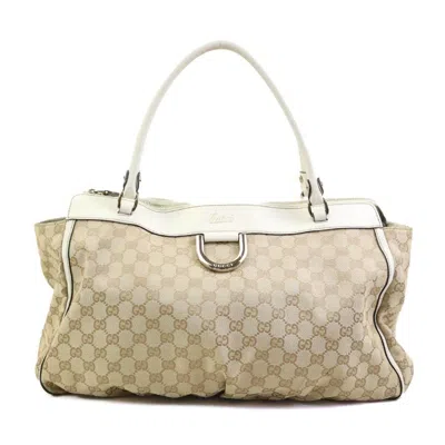 Pre-owned Gucci Beige Off-white Gg Canvas Shoulder Bag ()