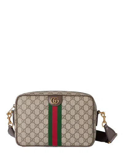 Gucci Beige Ophidia Medium Crossbody Bag In Multi