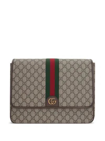 GUCCI BEIGE OPHIDIA MESSENGER BAG