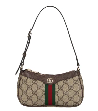 Gucci Beige Ophidia Mini Shoulder Bag In Black