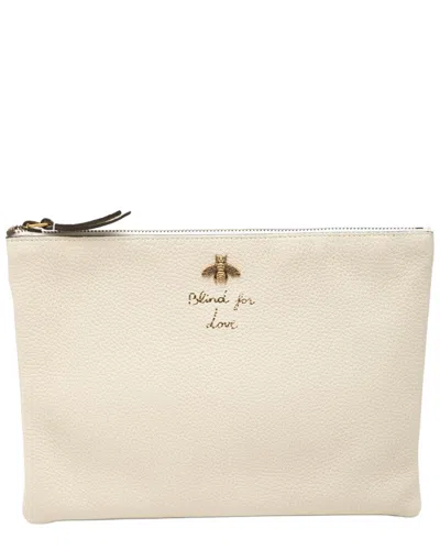 Pre-owned Gucci Beige Others Animalier Bee Clutch (authentic Pre-loved)