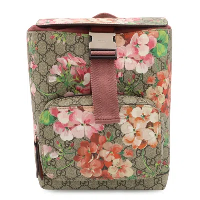 Pre-owned Gucci Beige Pink Multi-color Pink Gg Supreme Backpack () In Beige Pink, Multi-color, Pink