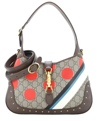 Gucci Beige Printed Supreme Coated Canvas Jackie 1961 Hobo (authentic Pre-  Loved) In Multi