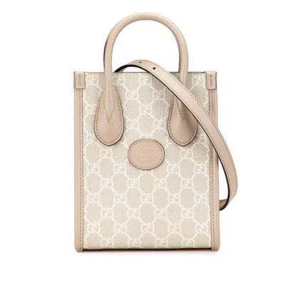 Pre-owned Gucci Beige Pvc Leather Handbag Shoulder Bag () In Sand