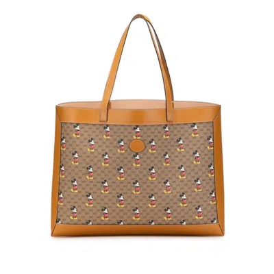 Pre-owned Gucci Beige Pvc Leather Handbag Tote Bag () In Sand