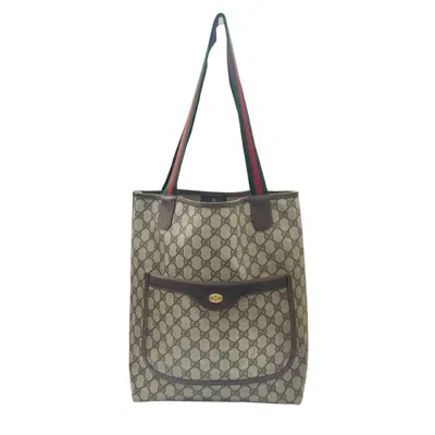 Pre-owned Gucci Beige Pvc Leather Tote Bag () In Sand
