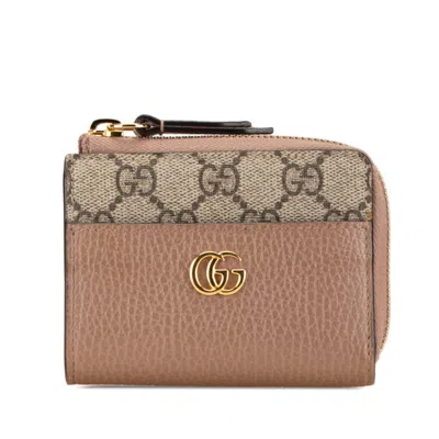 Pre-owned Gucci Beige Pvc Leather Wallet (bi-fold) ()