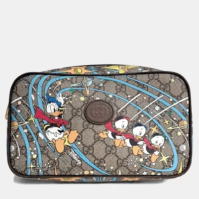 Pre-owned Gucci Beige Pvc X Disney Belt Bag In Sand