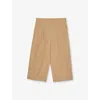 Gucci Beige Sand Straight-leg Pleated Cotton Trousers 4-6 In Neutral