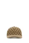 Gucci Beige Gg Fabric Baseball Cap Men In Beige