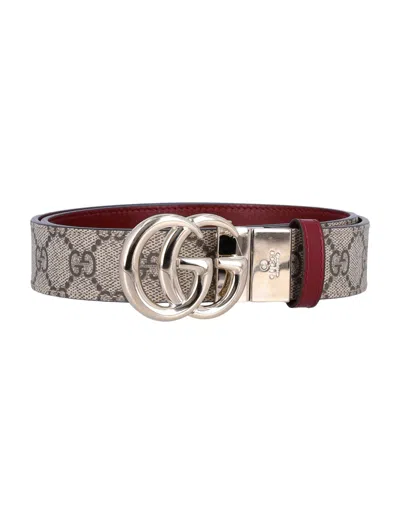 Gucci Beige Signature Logo Buckle Belt In Neutral