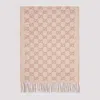 Gucci Cashmere Blend Scarf With Delicate Fringes In Beige