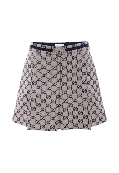 GUCCI BEIGE SKIRT FOR GIRL WITH HORSEBIT