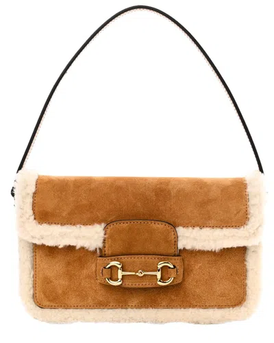 Gucci Beige Suede Horsebit 1955 Shoulder Bag (authentic Pre-loved)