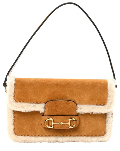 Gucci Beige Suede Horsebit Mini 1955 Shoulder Bag (authentic Pre-loved)