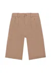 Gucci Beige Trousers For Baby Boy With Logo In Brown