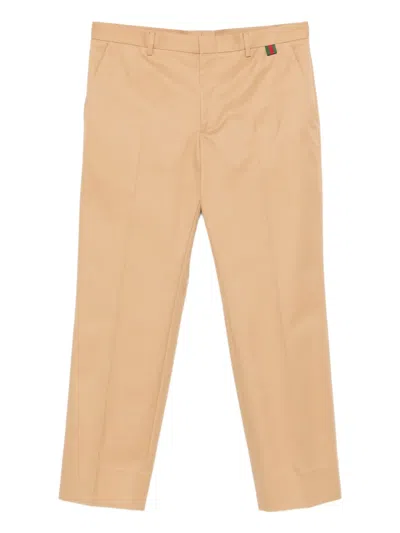 Gucci Beige Trousers In Multi