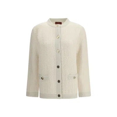 Gucci Beige Wool Cardigan In Neutral