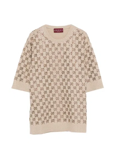 Gucci Beige Wool Mix Sweater In Neutral