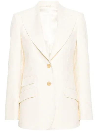 Gucci Single-breast Wool Blazer In White