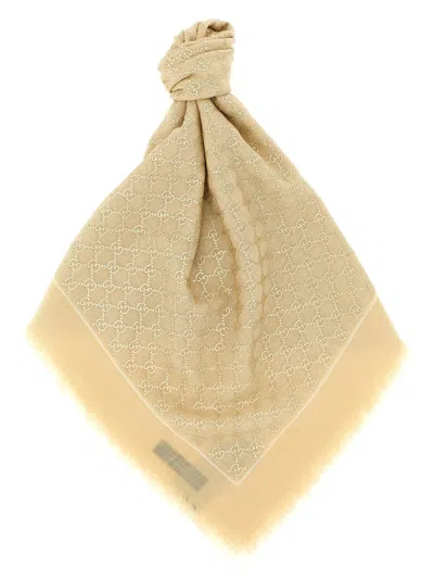 Gucci Beige Wool Women's Scarf In Neutral