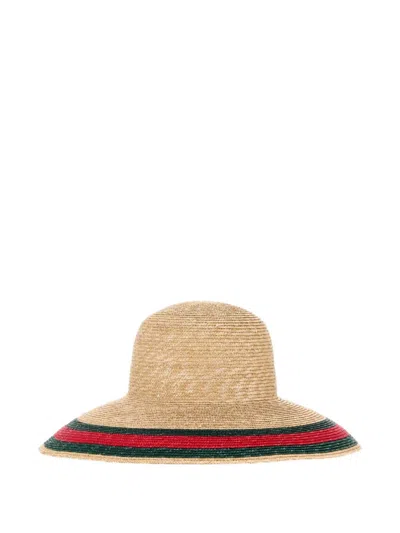 GUCCI WOMEN BEIGE WOVEN BUCKET HAT, S LUXURY HATS FOR WOMEN DARVEYS