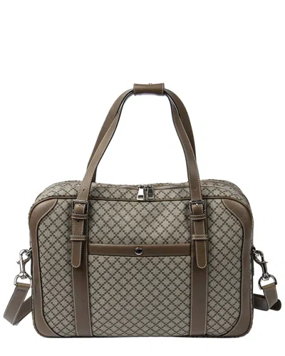 Pre-owned Gucci Beige/brown Diamante Canvas Carry-on Weekender (authentic Pre-loved)