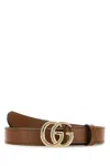 Gucci Women Caramel Leather Belt