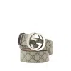 Gucci Gg Supreme Belts Beige In Multi