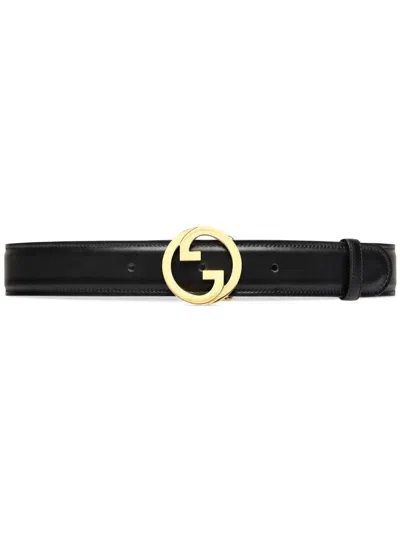 Gucci Gg Buckle Belt In Black