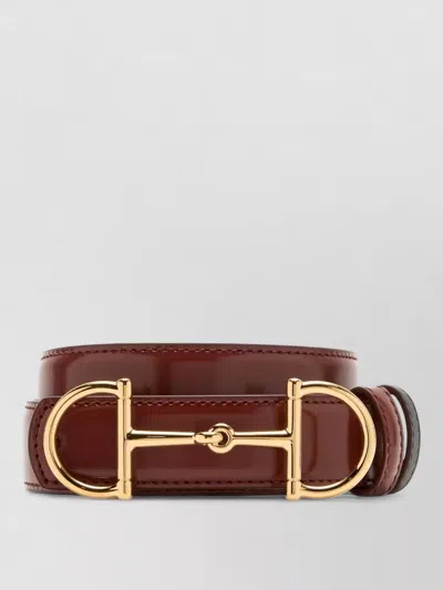 Gucci Belt Adjustable Length Two Tone Design In Brown
