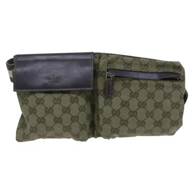 Pre-owned Gucci Belt Bag Beige Canvas Shoulder Bag ()