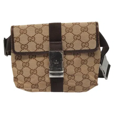 Pre-owned Gucci Belt Bag Beige Canvas Shoulder Bag ()