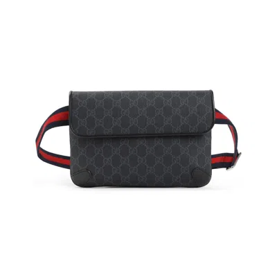 Gucci Gg Textile Belt Bag Men In Black