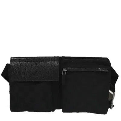 Pre-owned Gucci Belt Bag Black Canvas Shoulder Bag ()
