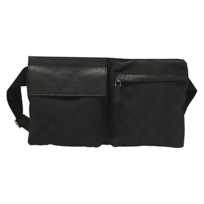 Pre-owned Gucci Belt Bag Black Canvas Shoulder Bag ()