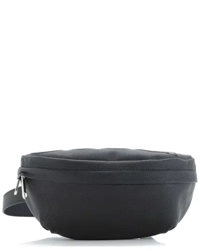 Gucci Belt Bag Leather With Gg Coated Canvas Medium (authentic Pre-loved)